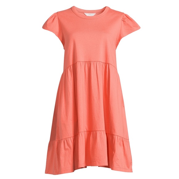 Time and Tru Flutter Sleeve Tiered Swing Dress - Picture 11 of 11